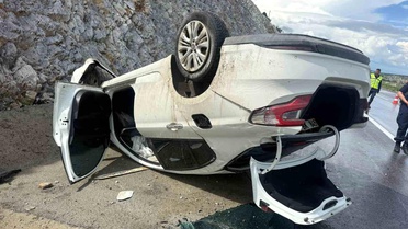 Afyonkarahisar’da Takla Atan Araçta 4 Yaralı