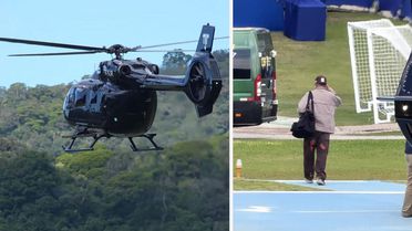 ''Para var huzur var'' dedirten görüntü! Helikopterden inen isme bakın