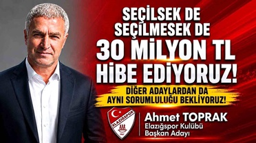 Elazığspor'a 30 Milyon TL Hibe