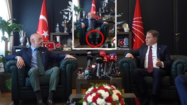 İYİ Parti Grup Başkanvekili Poyraz konuştukça gözler pantolonuna kaydı