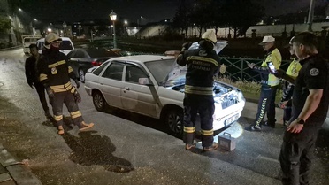 Eskişehir'de Seyir Halindeki Otomobilde Yangın