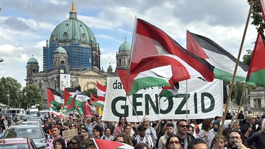 Berlin'de İsrail saldırılarına protesto