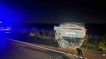 Çorlu'da SUV Araç Takla Attı