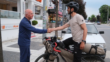 İtalyan Bisikletçi Düzce'ye Ulaştı