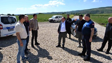 Başkan Hamamcı, TOKİ bağlantı yolu ve İsmetpaşa Mahallesi'nde inceleme yaptı
