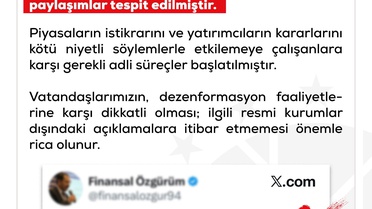 Finansal Piyasalara Dezenformasyon Uyarısı