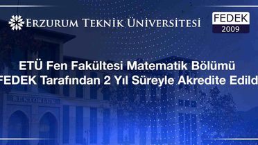 ETÜ Matematik Bölümü 2 Yıl Akredite Oldu