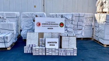 Mersin Limanı'nda 12 milyon tramadol ele geçirildi