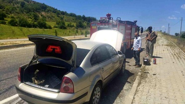 Adıyaman'da Araç Yangını