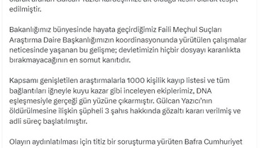Bakan Gürlek: 2006'daki faili meçhul cinayet aydınlatıldı, 3 şüpheli gözaltında