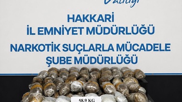 Hakkari'de 59 Kilo Uyuşturucu Ele Geçirildi