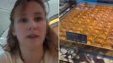 Havalimanında bir dilim baklavanın fiyatını görünce şaşkına döndü