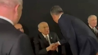 Bahçeli ve Özel, Koç Holding'in resepsiyonunda bir araya geldi