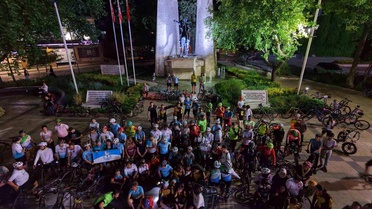 Denizli'de 400 bisikletli trafikte farkındalık için pedal çevirdi