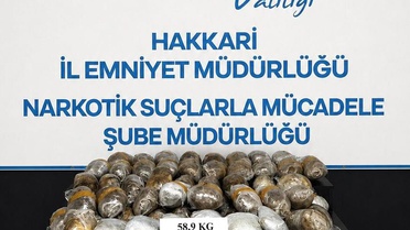 Hakkari'de 58 kilo skunk maddesi ele geçirildi