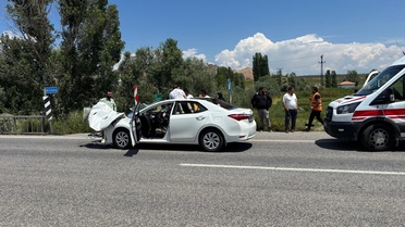 Yerköy'de Traktör-Otomobil Kazası