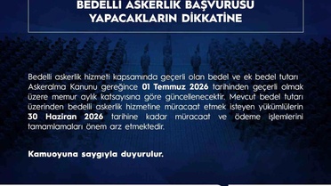 Bedelli Askerlik Ücreti Güncelleniyor