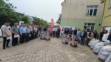 Gerze'de Süt Sağım Makinesi Desteği