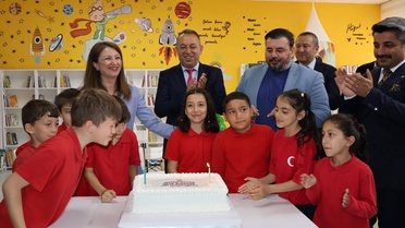 Tekkiraz İlkokulu'nda Kütüphane Açılışı