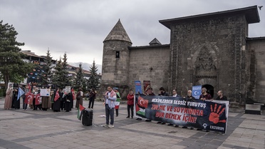 Erzurum'da Hekimlerden Gazze İçin Protesto