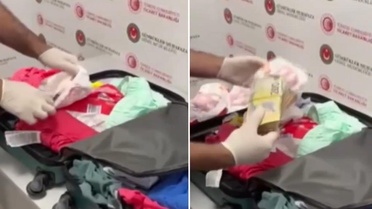 Antalya Havalimanı'nda bebek bezinden servet çıktı