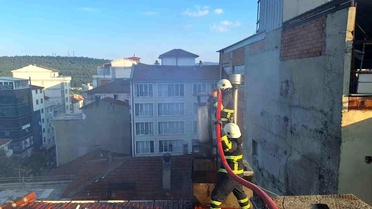 Bilecik'te restoranın bacasında korkutan yangın