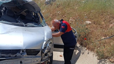 Adıyaman'da Takla Atan Araçta 1 Ölü, 1 Yaralı