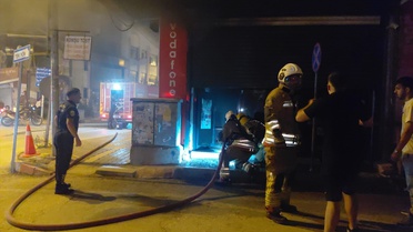 Samandağ'da İş Yerinde Yangın