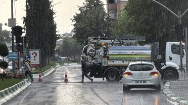 Kırklareli'nde Sağanak Yağış Etkili