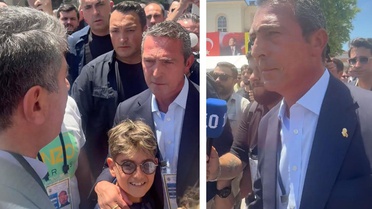 Oy vermeye gelen Ali Koç'a ''Büyük başkan'' tezahüratı