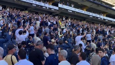 Oyunu kullanan Fenerbahçe taraftarı stadyumu ''Aziz Yıldırım'' sesleriyle inletti