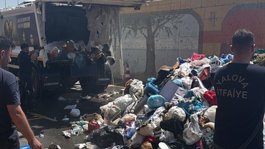 Yalova'da Çöp Kamyonunda Yangın