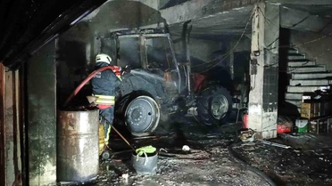 Bafra'da Sanayi Sitesinde Yangın