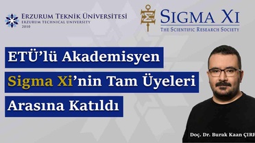 Doç. Dr. Çırpıcı, Sigma Xi'ye Tam Üye Oldu