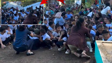 Filipinler'deki 7,8'lik deprem kamerada! Onlarca öğrenci kabusu yaşadı