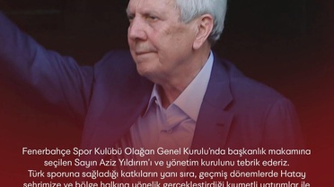 Hatayspor'dan Aziz Yıldırım'a Tebrik