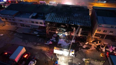 Konya'daki fabrika yangınında itfaiye eri şehit oldu