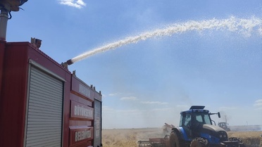 Kızıltepe'de 80 Dönüm Buğday Yangında Zarar Gördü