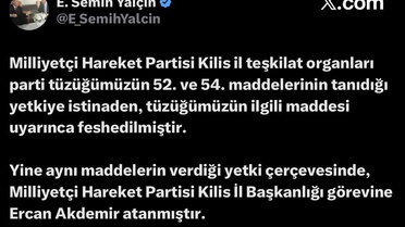 MHP Kilis İl Teşkilatı Feshedildi