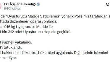 Uyuşturucu Operasyonunda 974 Gözaltı