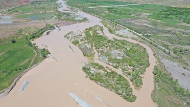 Iğdır'da Aras Nehri Taşma Riski Taşıyor