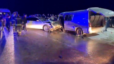 Gaziantep’te kafa kafaya çarpışma: 1 ölü, 12 yaralı