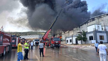 Gaziantep'te Tekstil Fabrikasında Yangın