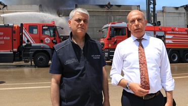 Gaziantep'te Tekstil Fabrikasında Yangın