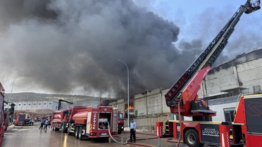 Gaziantep'te Tekstil Fabrikasında Yangın