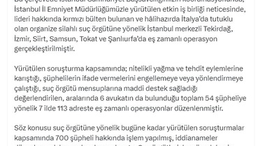 İstanbul'da Suç Örgütlerine Operasyon