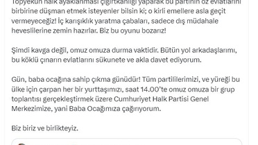 Kılıçdaroğlu'ndan Birlik Çağrısı