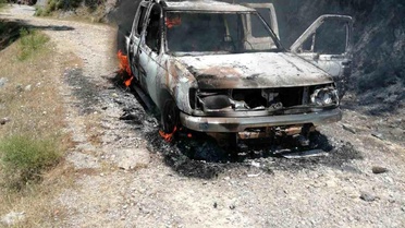 Seyir halindeki araçta çıkan yangın, ormanlık alana sıçradı