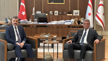 KKTC Cumhurbaşkanı Erhürman, Bakan Çiftçi'yi kabul etti