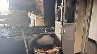 Samandağ'da ev yangını